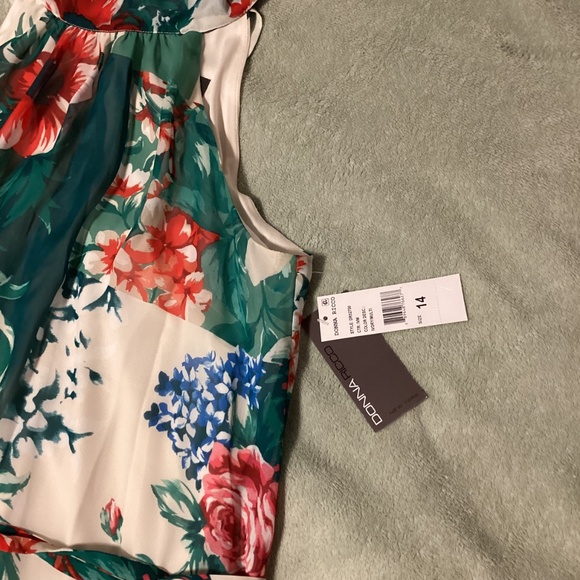 Donna Ricco maxi dress, tropical design, size 14, NWT - Picture 3 of 12